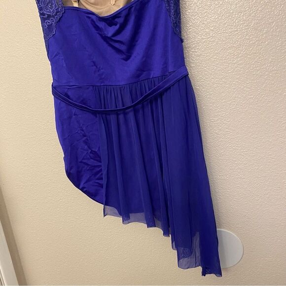WEISSMAN Dance Costume ballet lyrical purple blue dress Just A Game 11603 SA - Picture 8 of 16